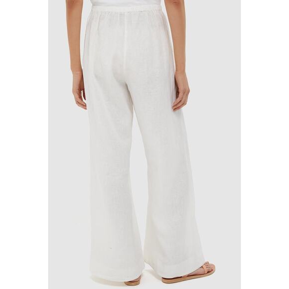 TUCKERNUCK Ivory Linen Anya Pants Size S NWT Retail $168 Tuckernuck - Picture 2 of 7